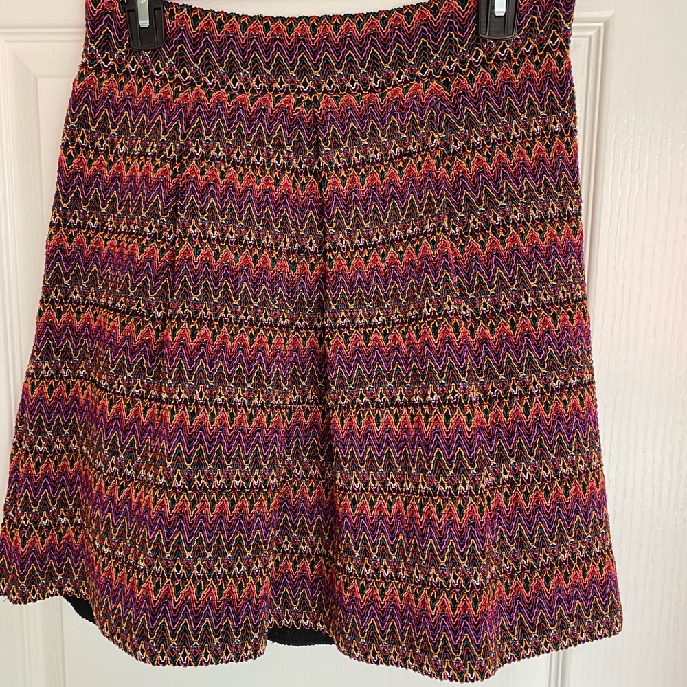 Varicolored Pull on Skirt
